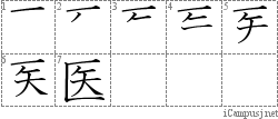 医: Stroke Order Diagram