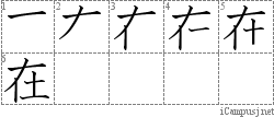 在: Stroke Order Diagram