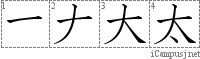 太: Stroke Order Diagram