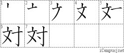 Kanji Stroke Order Diagram