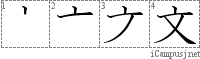 文: Stroke Order Diagram