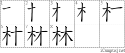 林: Kanji Stroke Order