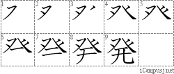 発: Stroke Order Diagram