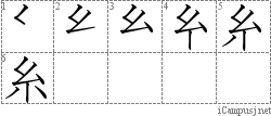 糸: Kanji Stroke Order