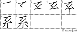 系: Stroke Order Diagram