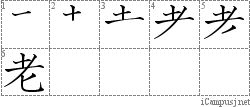 老: Stroke Order Diagram