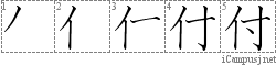 付: Stroke Order Diagram