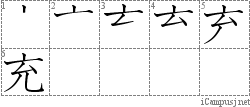 充: Stroke Order Diagram