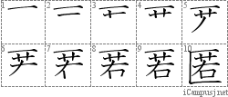 匿: Stroke Order Diagram