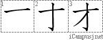 才: Stroke Order Diagram