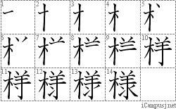 様: Stroke Order Diagram