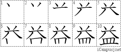 益: Stroke Order Diagram