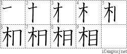 相: Stroke Order Diagram