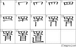 置: Stroke Order Diagram