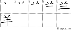 羊: Stroke Order Diagram