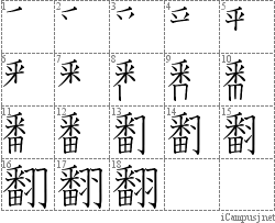 翻: Stroke Order Diagram