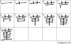 菫 艹 口 三 漢字筆順辞書 Kanji Stroke Order Dictionary For Associative Learning