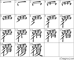 覆: Stroke Order Diagram