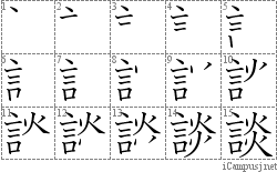 談: Stroke Order Diagram