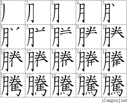 騰: Stroke Order Diagram